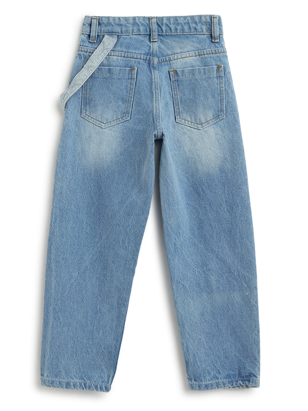 Boys Denim Light Blue Dad Fit Washed Jeans