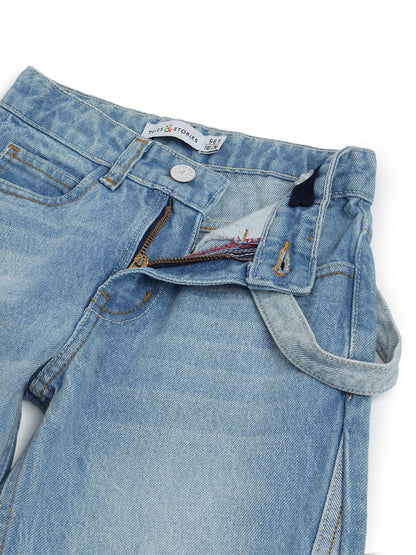 Boys Denim Light Blue Dad Fit Washed Jeans