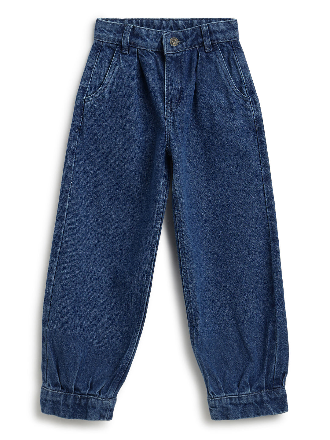 Girls Blue Balloon Fit Denim Jeans