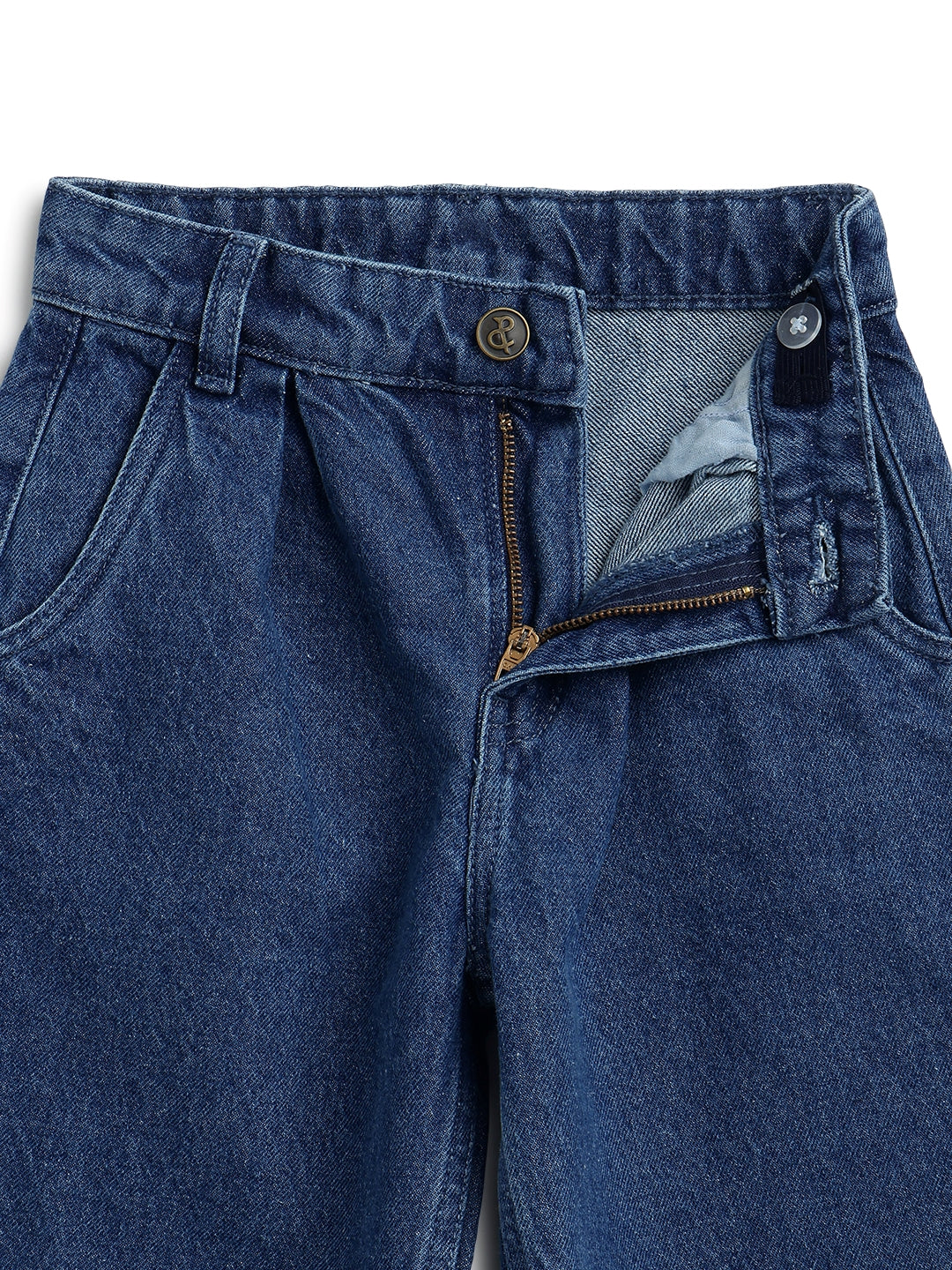 Girls Blue Balloon Fit Denim Jeans
