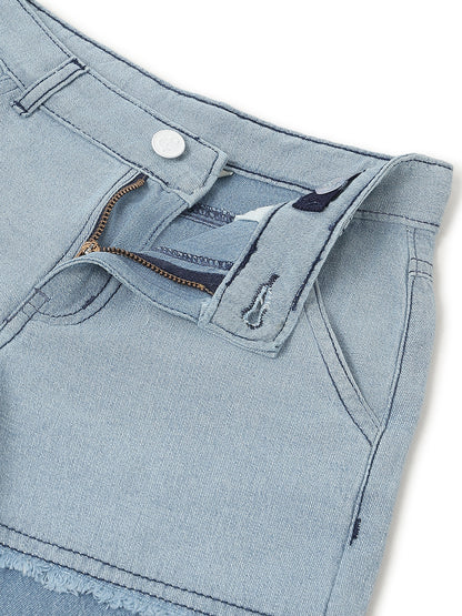 Boys Light Blue Denim Bermuda Shorts