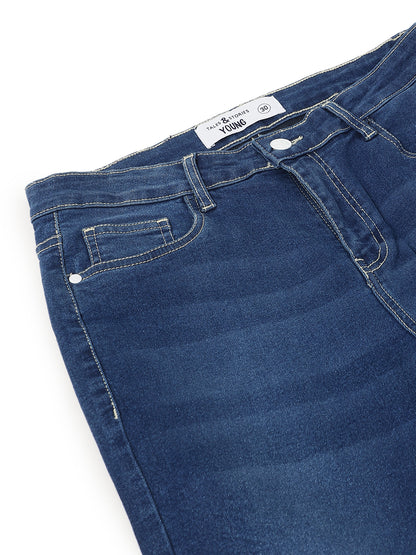Women Denim Lycra Blue Washed Jeans