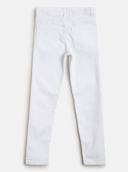 Boys Black & White Denim Slim Fit Stretchable Jeans (Pack of 2)