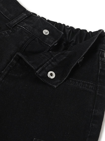 Boys Black Denim Slim Fit Jeans