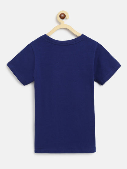 Boys Navy Blue T-Shirts and Yellow Shorts Clothing Set