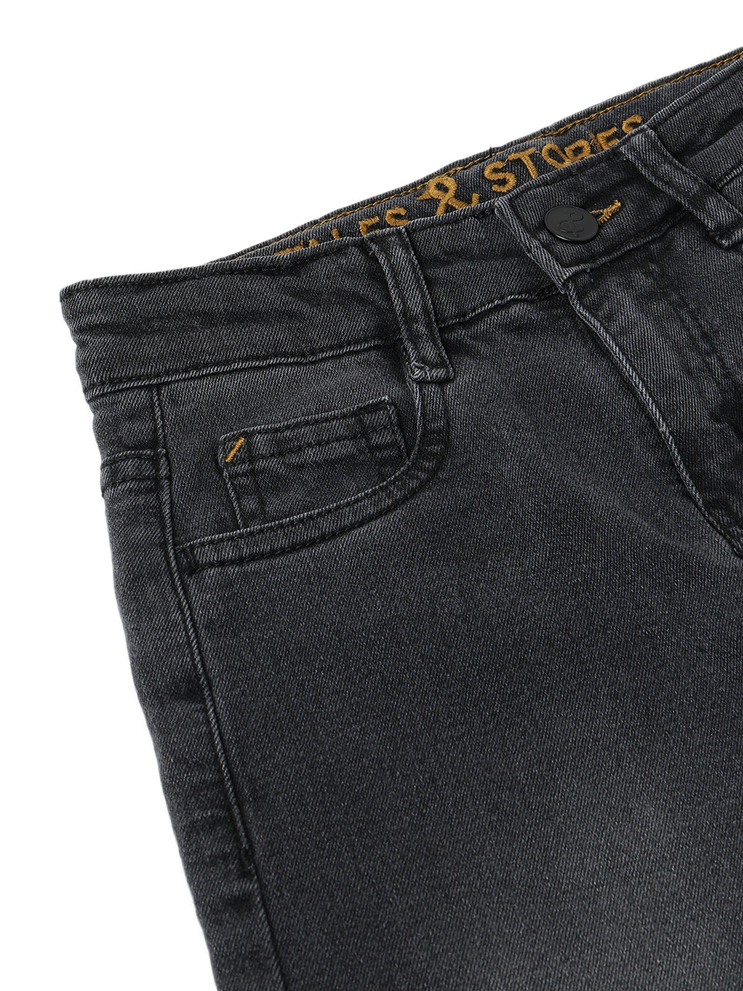 Boys Grey Slim Fit Denim Jeans