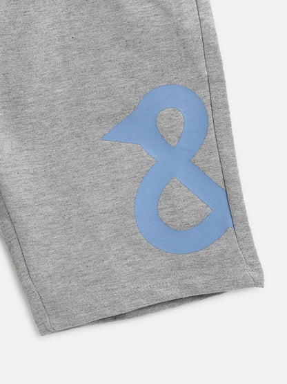 Boys Grey Cotton Shorts