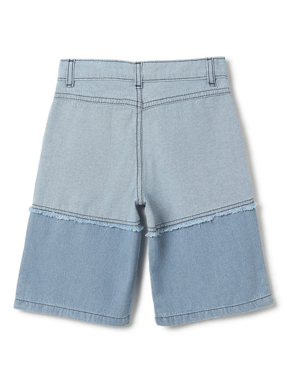Boys White T-Shirts and Blue Bermuda Short Clothing Set