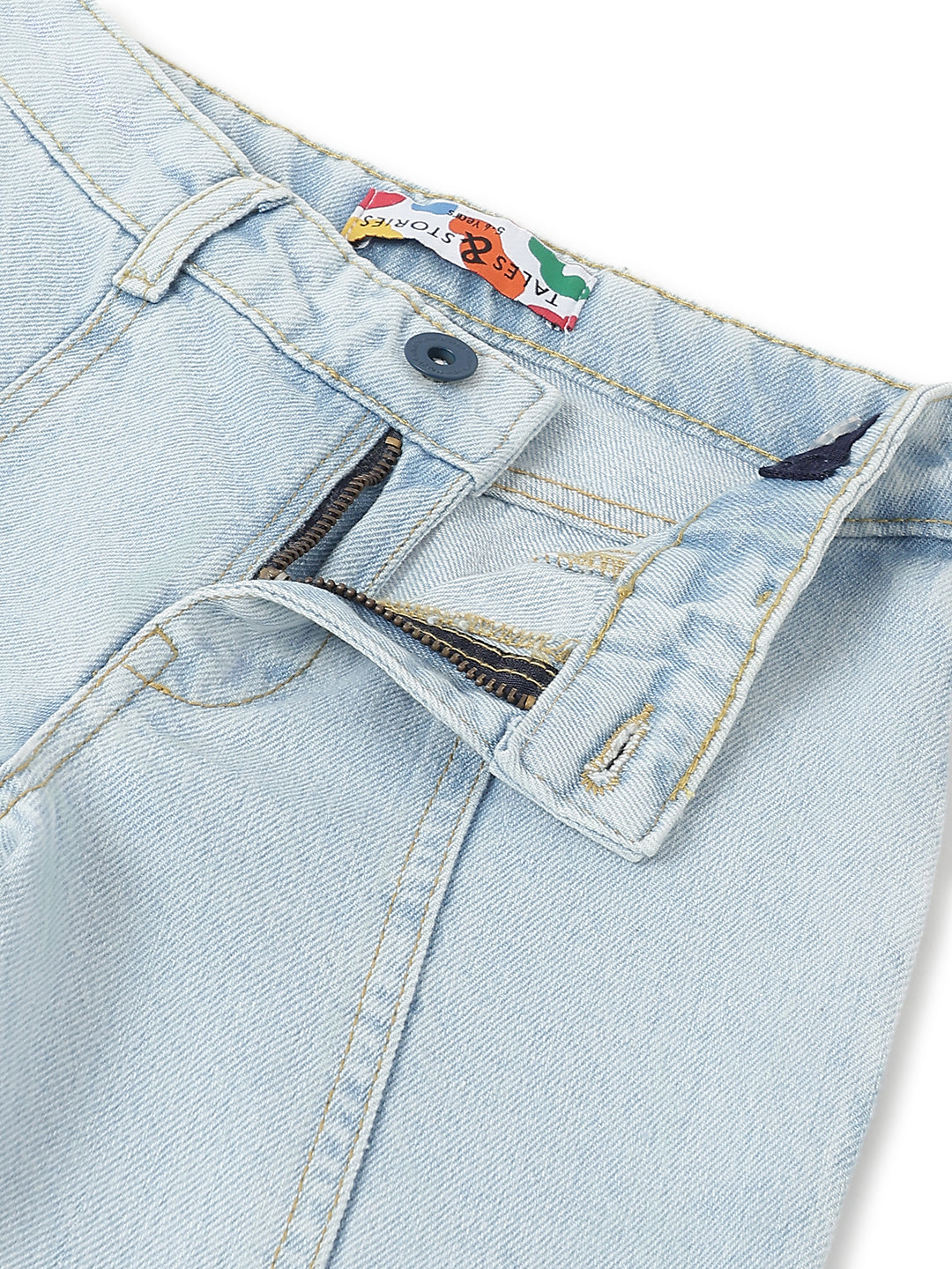 Boys Light Blue Denim  Slouchy Fit Jeans