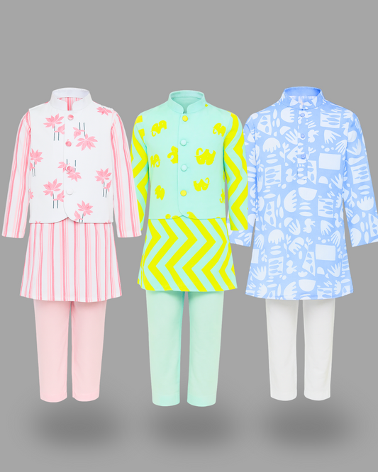 Festive Trio Kurta Set