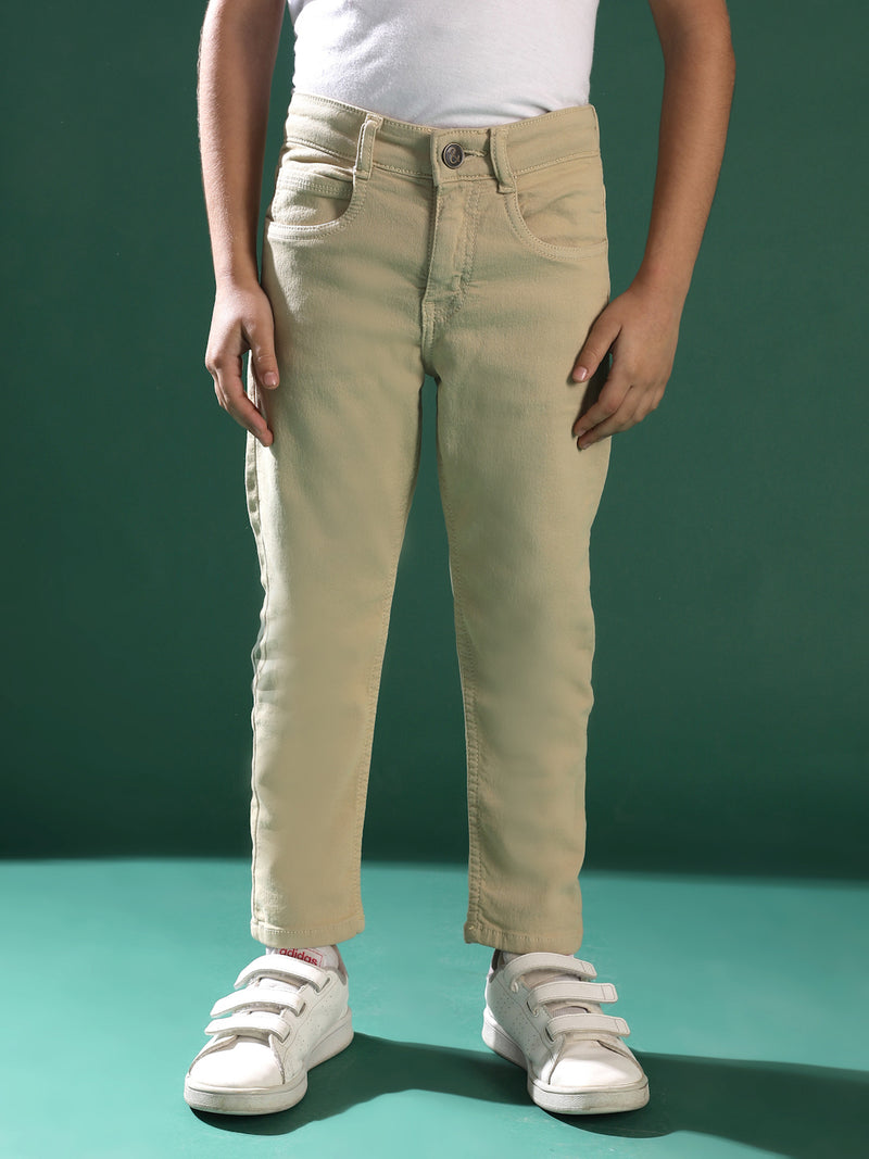 Boys Khaki Cotton Trouser