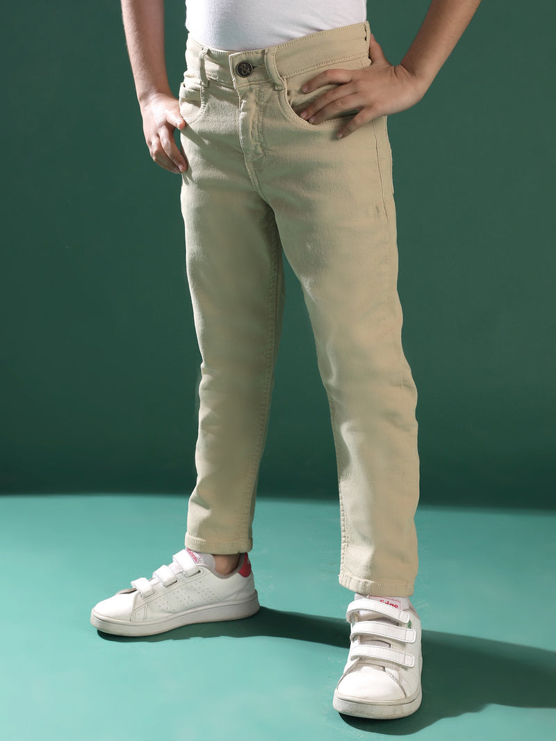 Boys Khaki Cotton Trouser