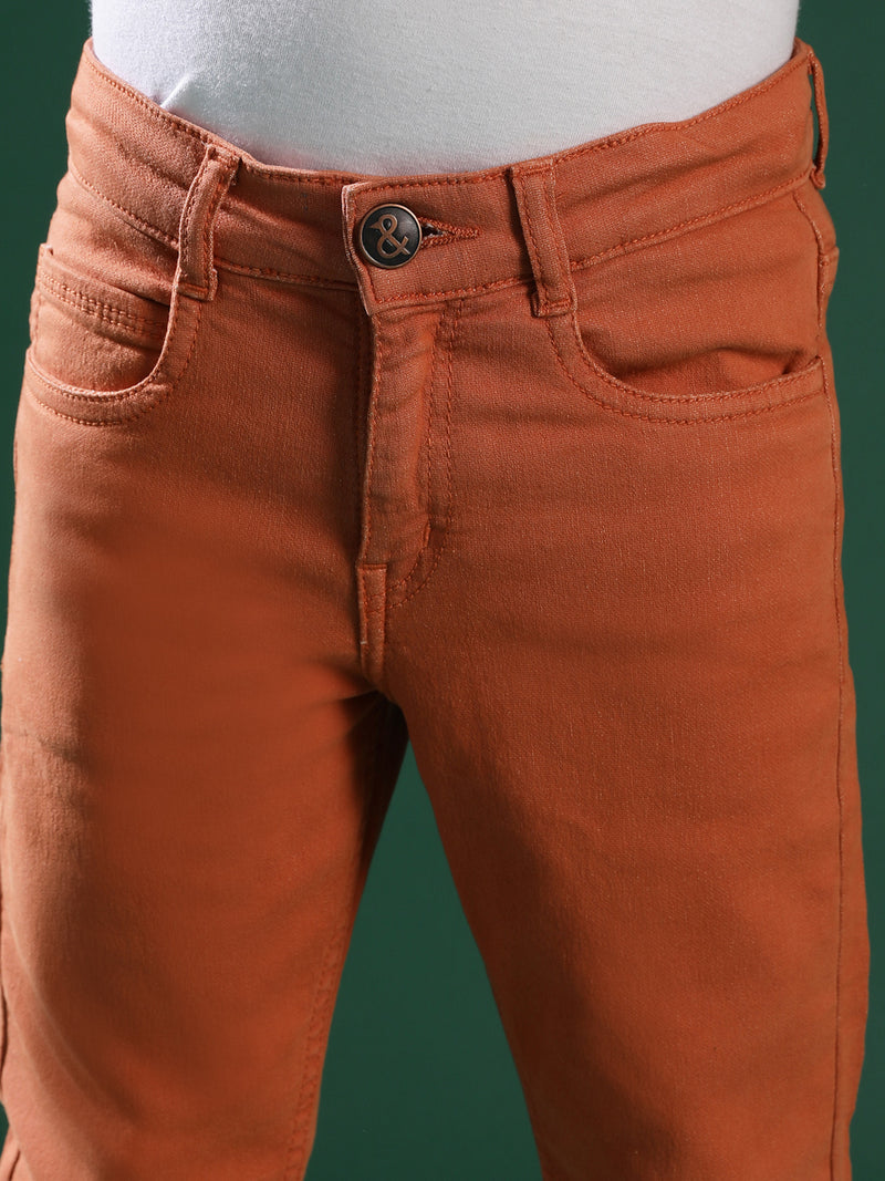 Boys Rust Cotton Trouser