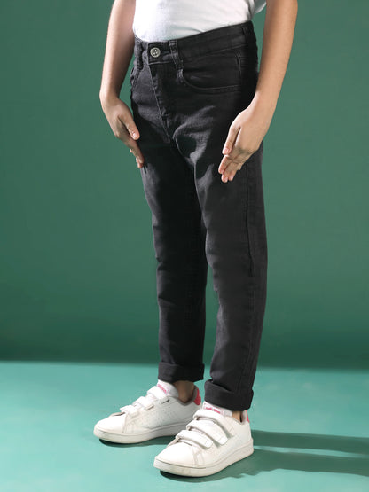 BOYS BLACK CASUAL JEANS