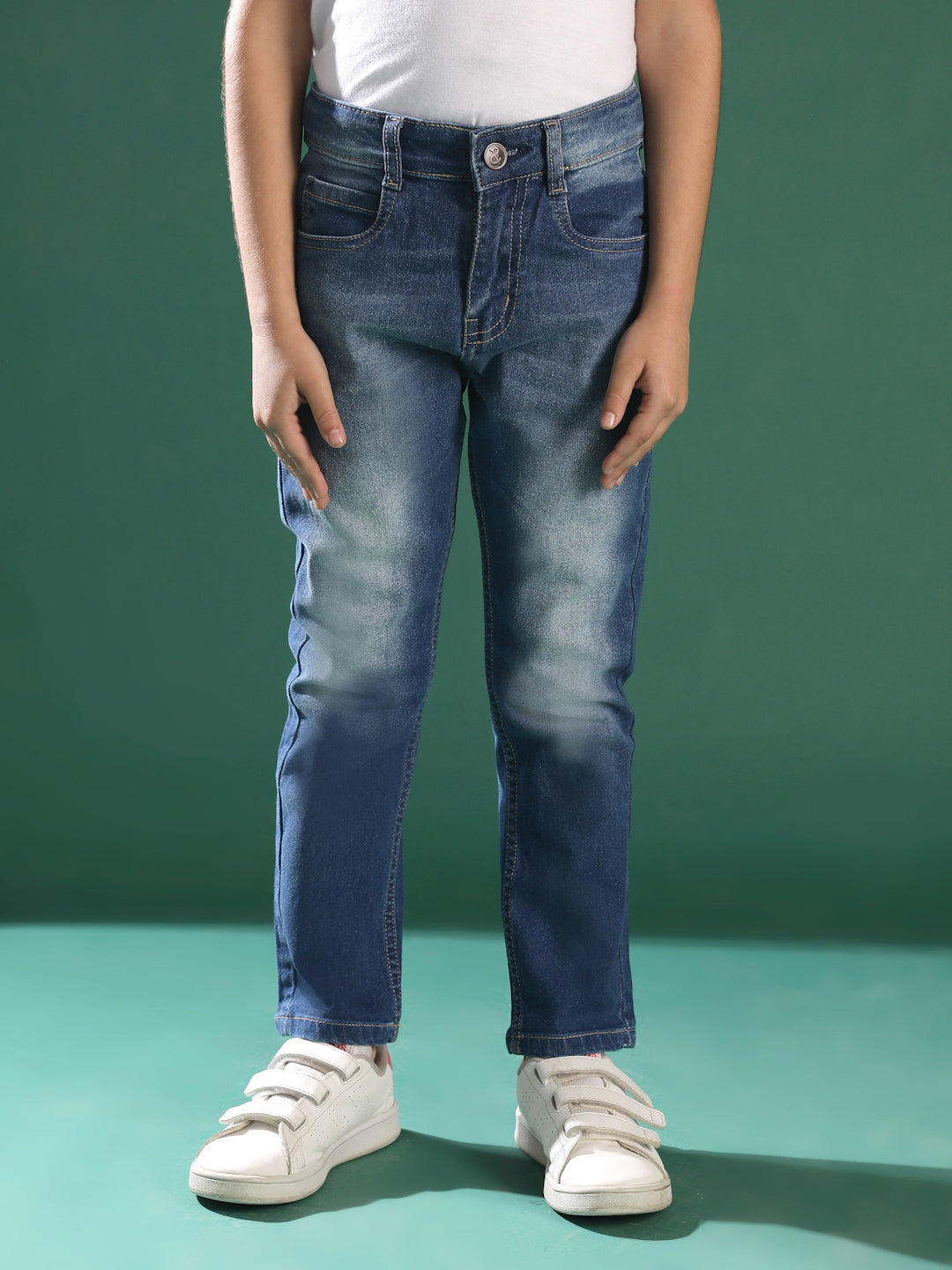 Boys Mid Blue Slim Fit Casual Denim Jeans
