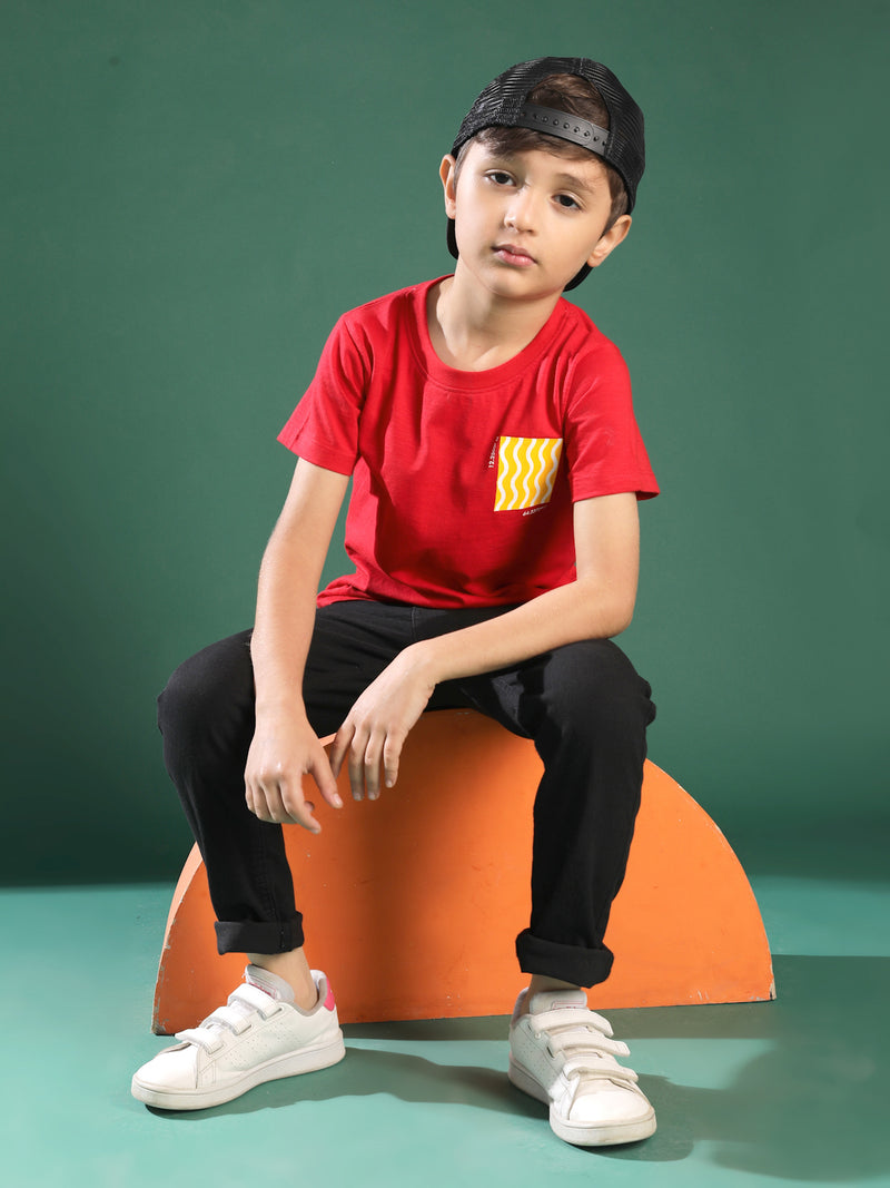 Boys Slim Fit Black Casual Denim Jeans