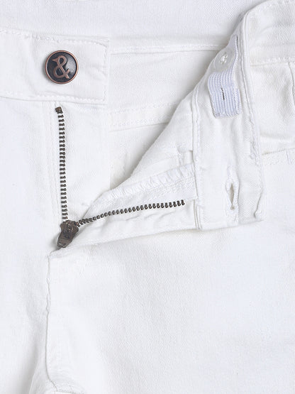 Boys Black & White Denim Slim Fit Stretchable Jeans (Pack of 2)