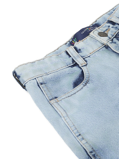 Boys Light Blue Denim Cargo Jeans