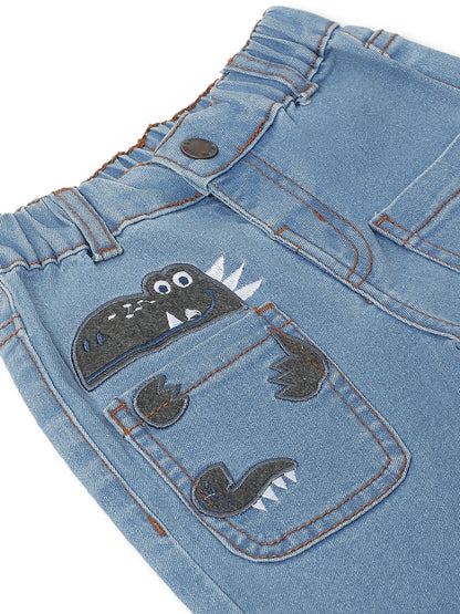 Boys Light Blue Denim Slim Fit Jeans