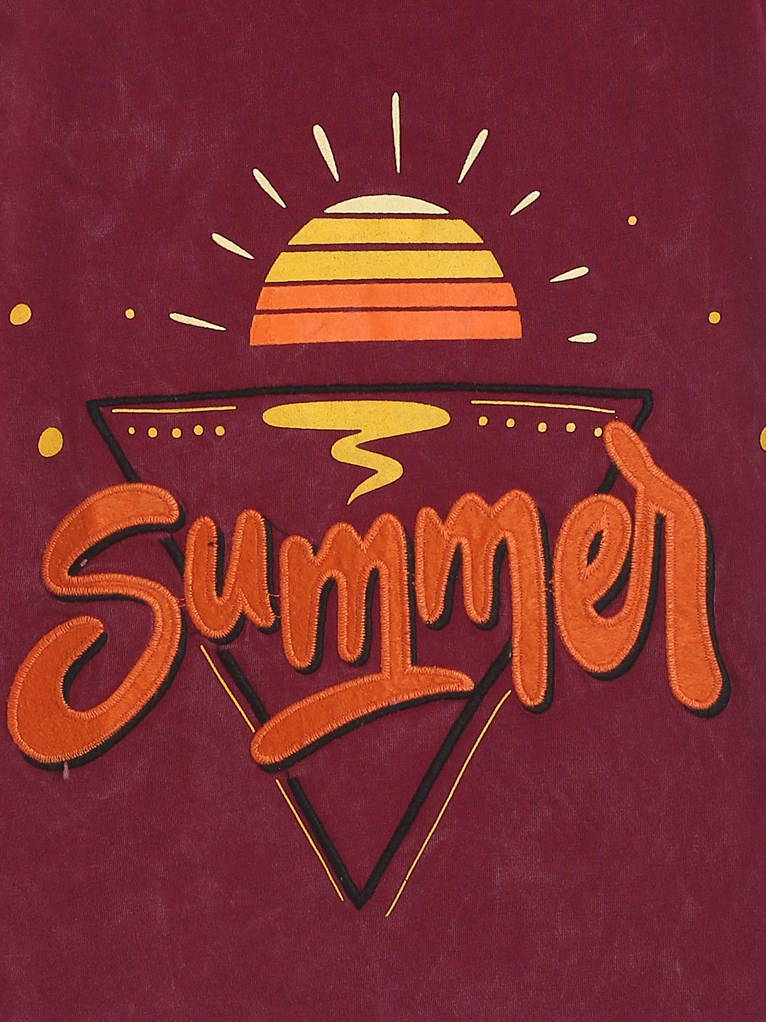 Boys Maroon T-Shirts and Yellow Shorts Clothing Set