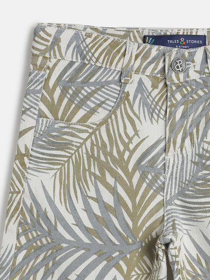Boys Olive Shirt and Shorts Clothing Set