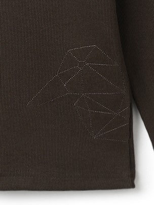 Boys Olive Henley Neck Solid T-Shirt