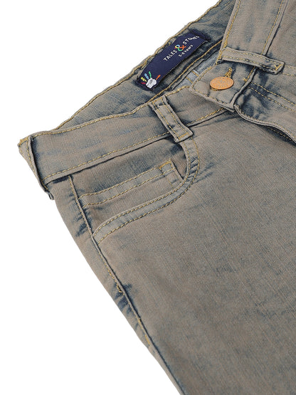 Boys Khaki Tint Denim Dad Fit Jeans