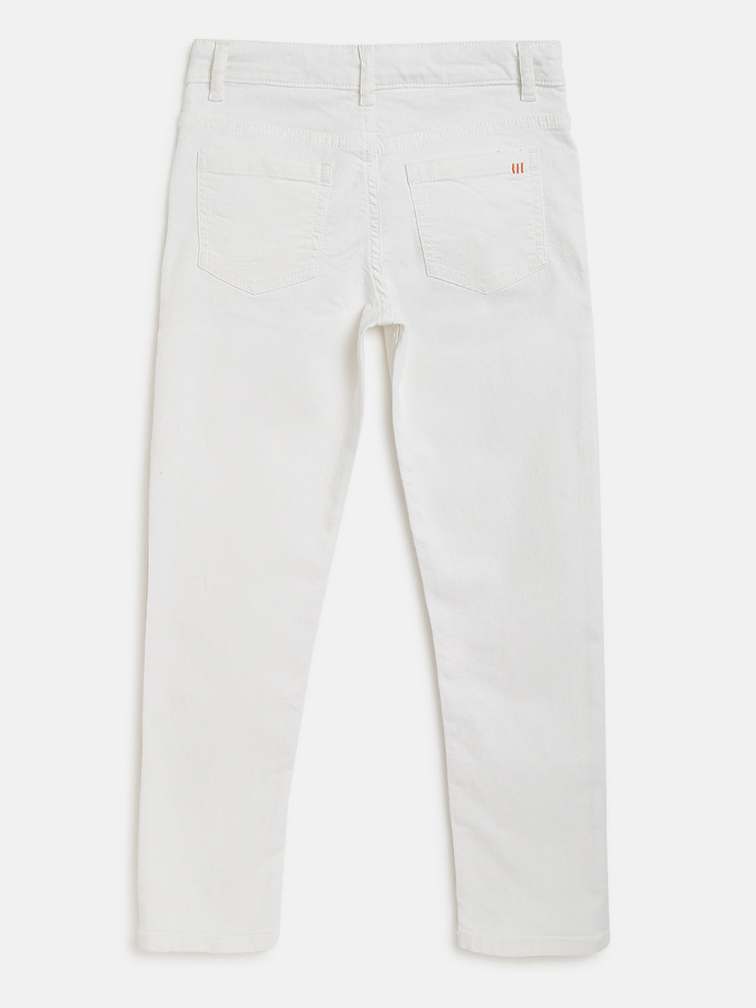 Boys White Slim Fit Jeans