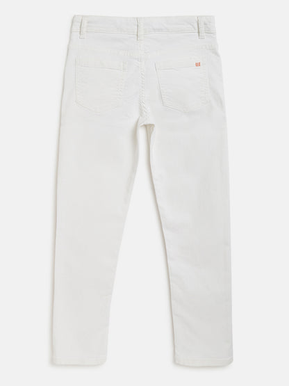 Boys White Slim Fit Jeans