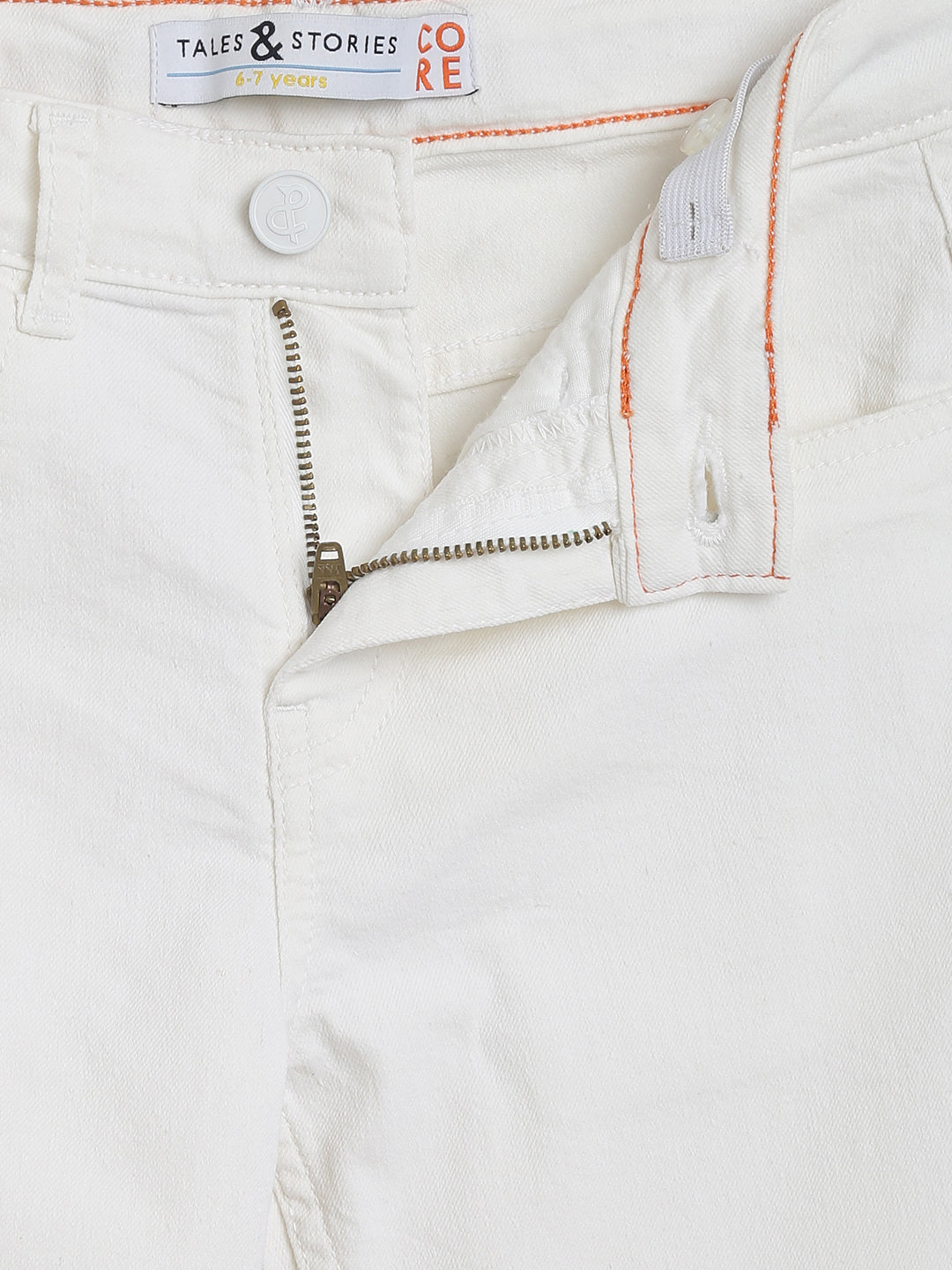 Boys White Slim Fit Jeans