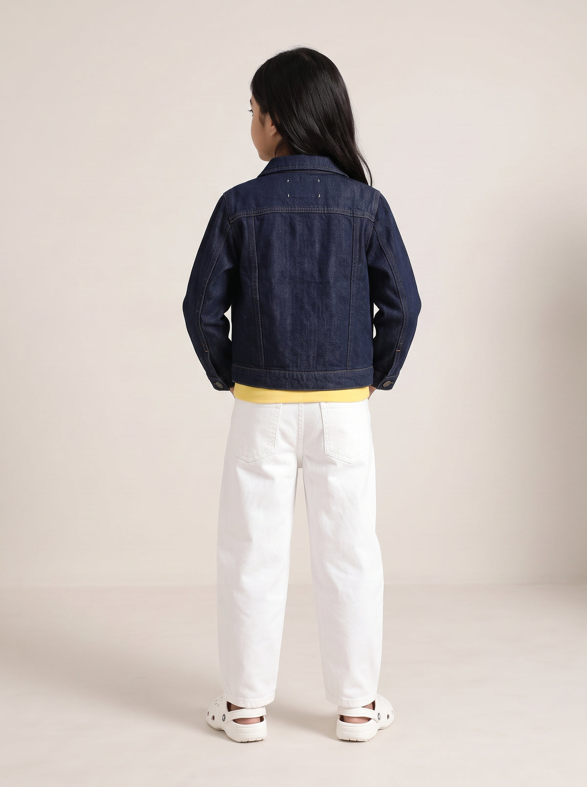 Girls & Boys Unisex Kids Dark Blue Denim Jacket
