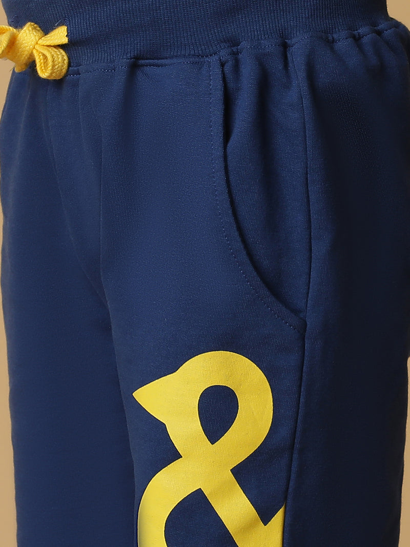 Boys Dark Blue Cotton Shorts