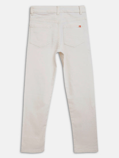 Boys Slim Fit White Jeans