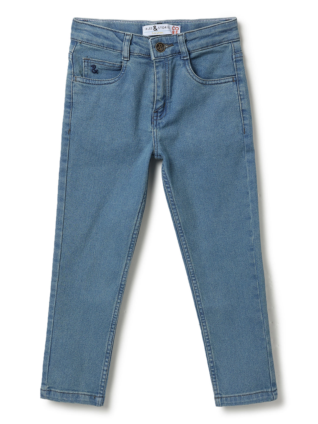 Boys Blue Denim Slim Fit Casual Jeans