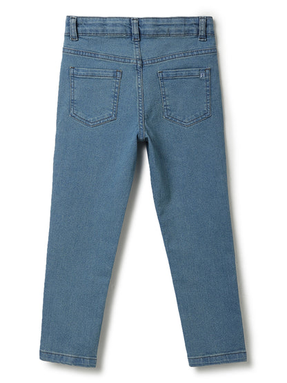 Boys Blue Denim Slim Fit Casual Jeans