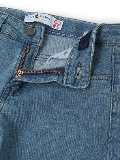 Boys Blue Denim Slim Fit Casual Jeans