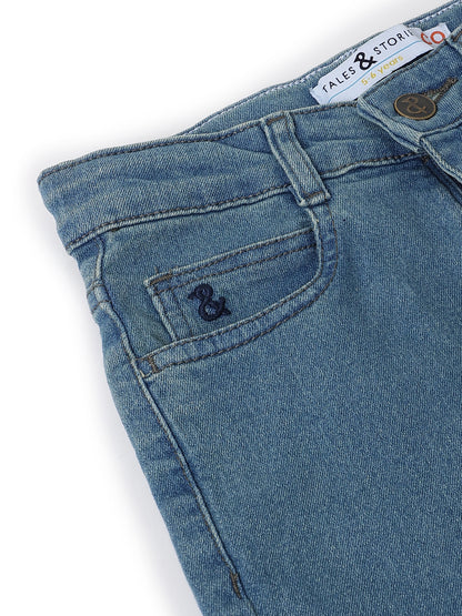 Boys Blue Denim Slim Fit Casual Jeans