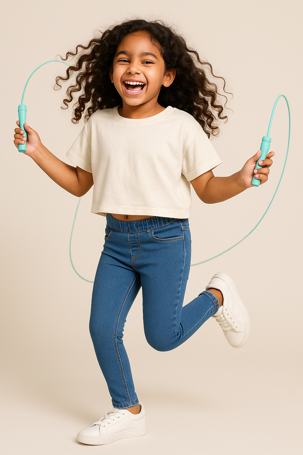 Girls Blue Skinny Fit Jegging