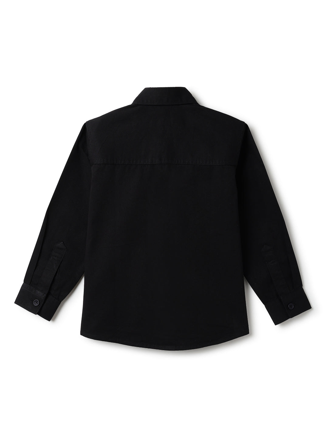 Boys Black Cotton Shirt