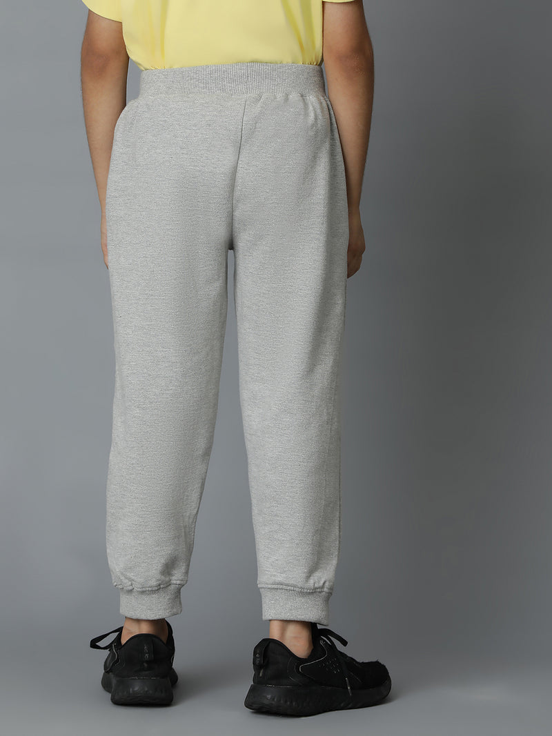 Boys Cotton Light Grey Joggers