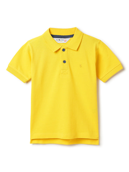 Boys Yellow Polo T-Shirt