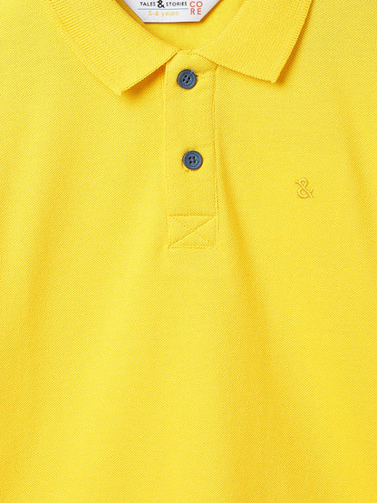 Boys Yellow Polo T-Shirt