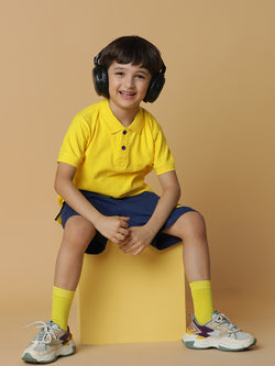 Boys Yellow Polo T-Shirt