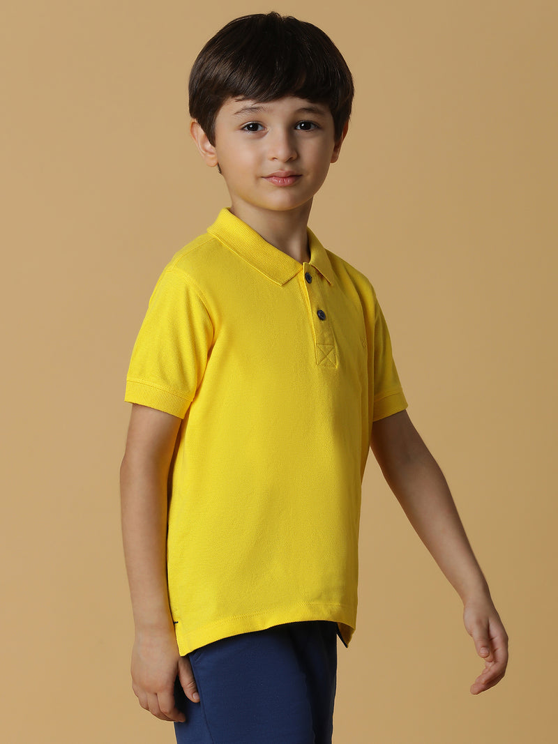 Boys Yellow Polo T-Shirt