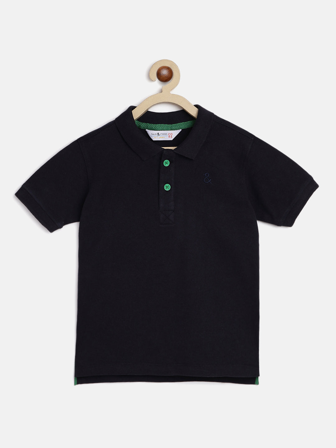 Boys Solid Blue Polo T-Shirt