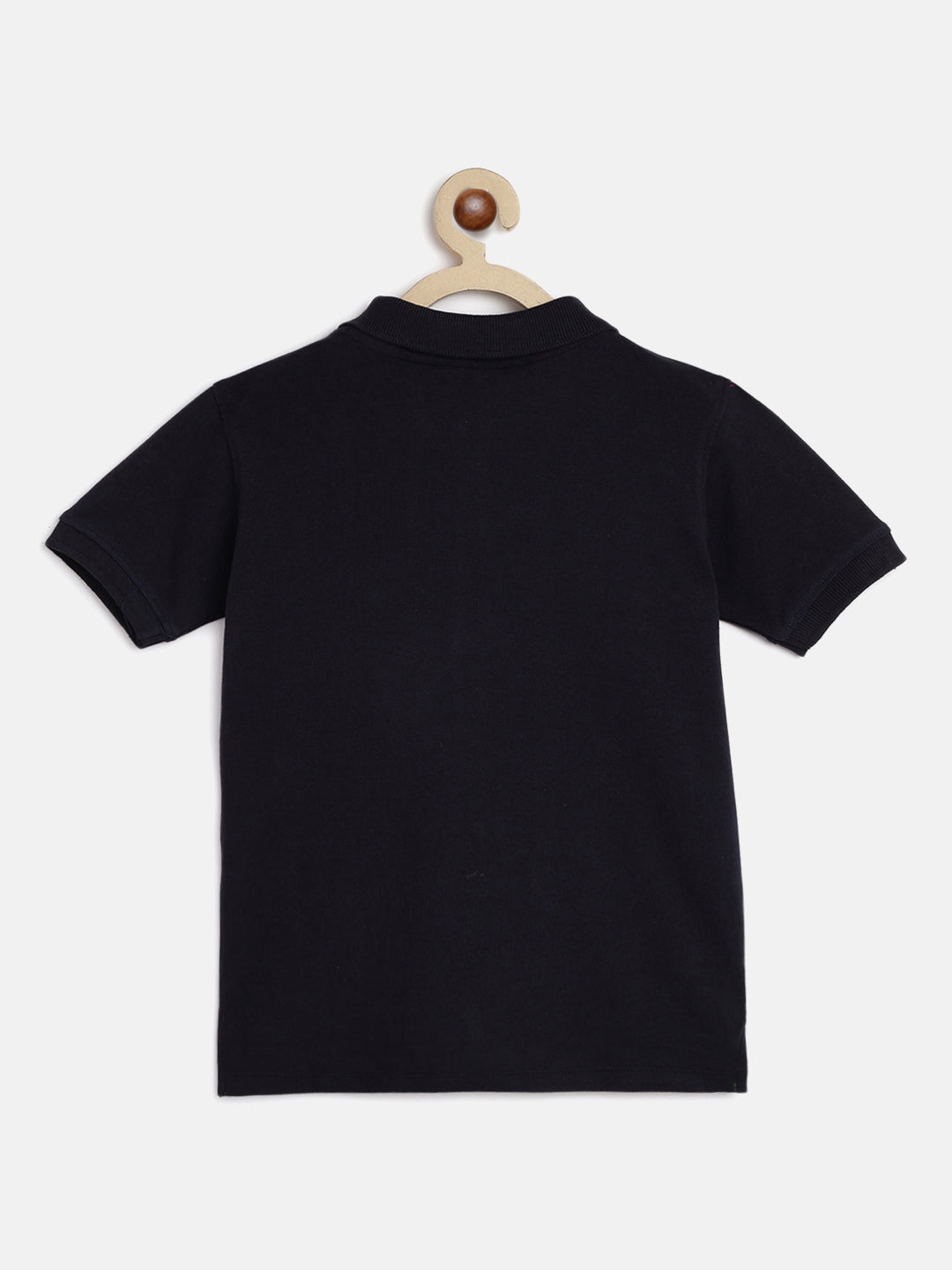 Boys Solid Blue Polo T-Shirt