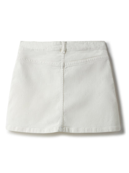 Girls White A-Line Skirt