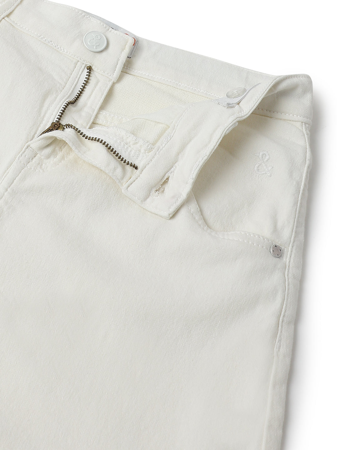 Girls White A-Line Skirt
