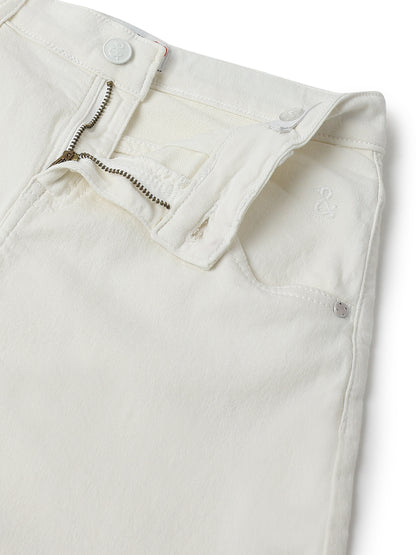 Girls White A-Line Skirt