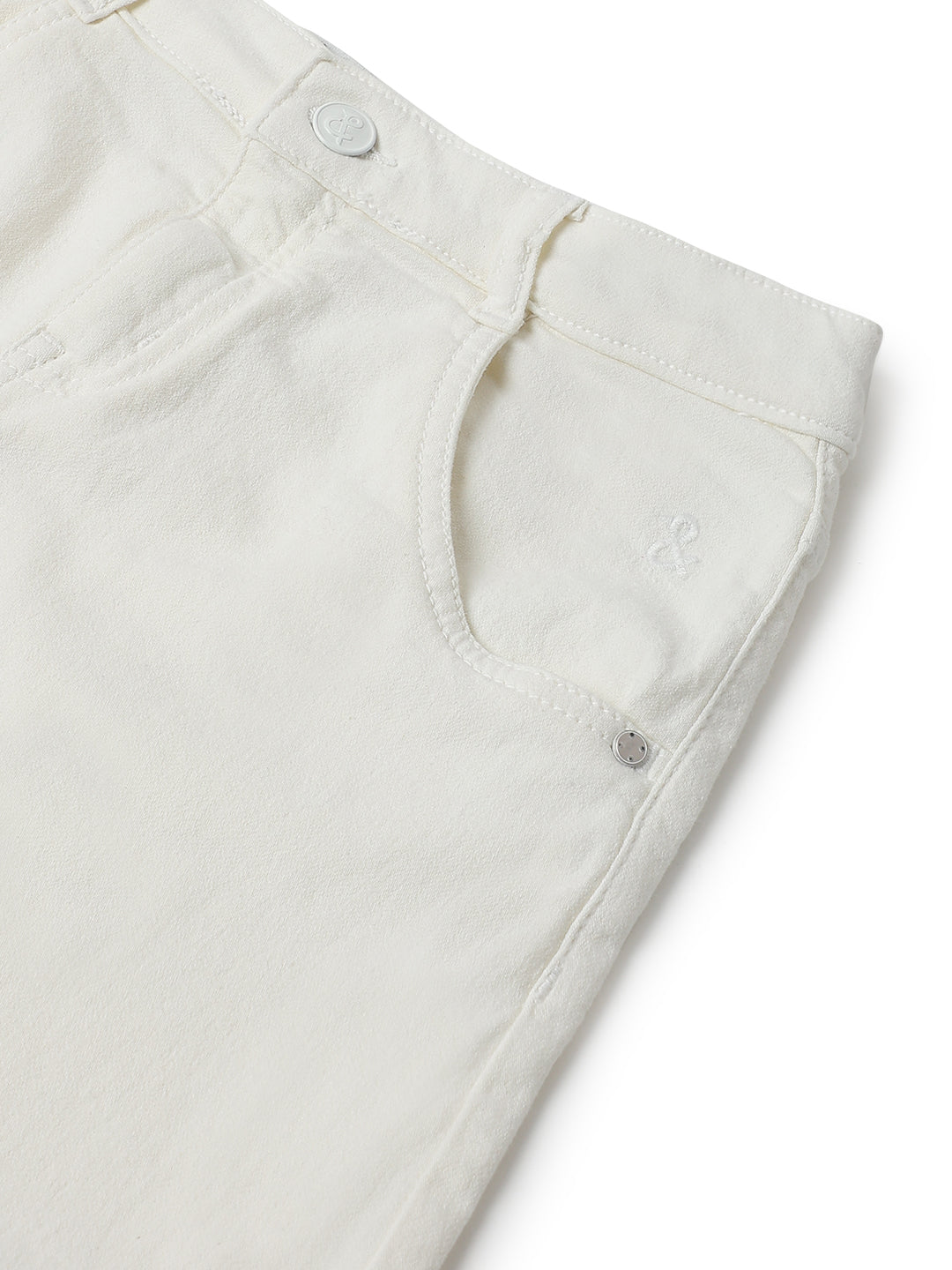 Girls White A-Line Skirt